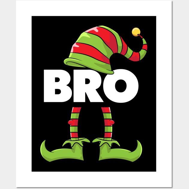 Brother Elf Funny Matching Christmas Costume Family Wall Art by teeleoshirts